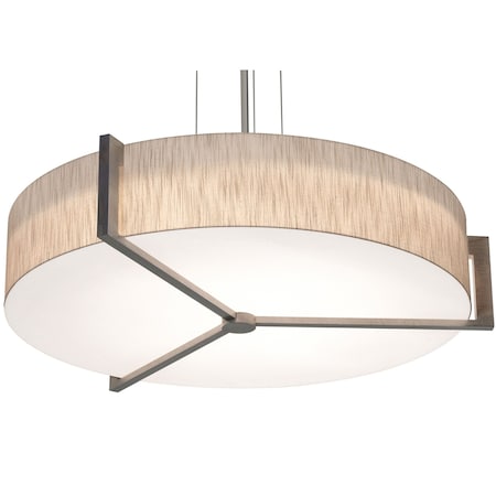Afx Apex 33in. Medium Base Pendant, Weathered Grey Finish, Jute Shade APP3044MBWG-JT